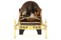 Lot 508 - A George III style iron and brass fire grate