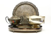 Lot 317 - A large silver plated salver
