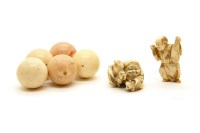 Lot 76 - A Japanese ivory netsuke