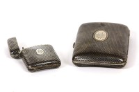 Lot 62 - Two Continental silver and niello cigarette and vesta cases