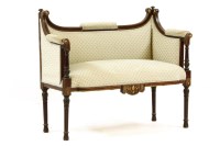 Lot 527 - An Edwardian inlaid window seat