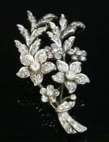 Lot 41 - A late Victorian diamond set spray brooch