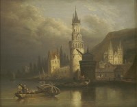 Lot 677 - Thomas Luny (1759-1837)
'ANDENACH ON THE RHINE'
Signed