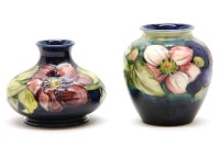 Lot 175 - A Moorcroft 'Clematis' squat vase