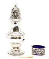 Lot 93 - A hallmarked silver sugar caster