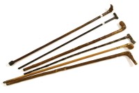 Lot 304 - A late 19th century novelty walking stick in the form of a golf club
