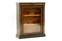 Lot 508A - A 19th century ebonised and walnut inlaid pier cabinet