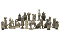 Lot 88 - A collection of pewter and plated castors