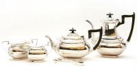 Lot 284 - A Walker & Hall four piece 'A1' silver plated tea service