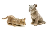Lot 137 - Two Danish lion cubs