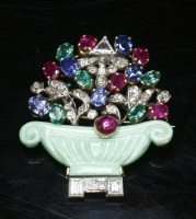 Lot 163 - A tutti-frutti giardinetti brooch
