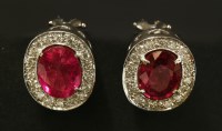 Lot 368 - A pair of white gold