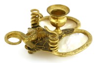 Lot 111 - A Continental ormolu and shell-mounted desk stand