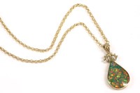Lot 39 - A 9ct gold opal triplet