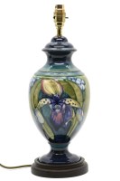 Lot 155 - A Moorcroft Iris lamp base