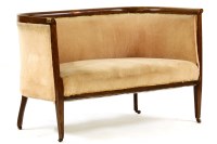 Lot 490 - An Edwardian mahogany window seat