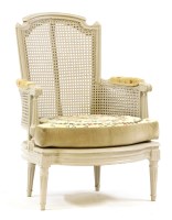 Lot 446 - A Louis XVI bergere chair