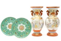 Lot 218 - A pair of Kutani vases