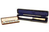 Lot 53 - A silver and ivory handled breadknife