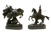 Lot 188 - A modern bronze figure of a Viking marauder on horse back