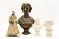 Lot 263 - A bronzed resin bust of Alexandra of Denmark
