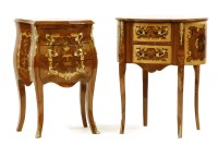 Lot 448 - A small reproduction Italianate bombe commode chest