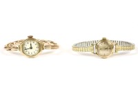 Lot 51 - A ladies 9ct gold Omega 'Insignatic' mechanical strap watch