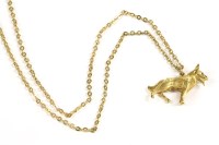 Lot 37 - A 9ct gold German Shepherd pendant