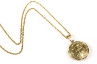 Lot 9 - A 9ct gold circular locket