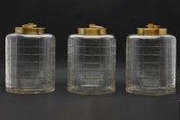 Lot 182 - Three shop dispensing glass jars