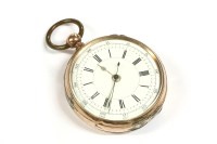 Lot 3 - A gold open faced pocket watch