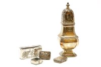 Lot 56 - A silver sugar castor with pierced decoration