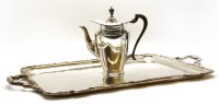 Lot 247 - A silver plated two handled tray