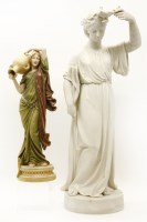 Lot 251 - A large Victorian parian ware figure of 'Santa Filomena'