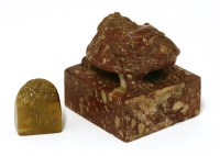 Lot 166 - A Chinese soapstone seal