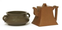 Lot 129 - Two Chinese yixing zisha wares