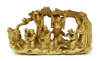 Lot 528 - A Chinese soapstone carving