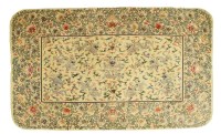 Lot 371 - A Chinese embroidered satin kang cover