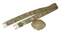 Lot 284 - A Chinese silver belt