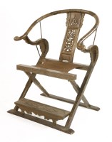 Lot 441 - A Chinese folding armchair
20th century
