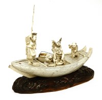 Lot 484 - A Japanese ivory takarabune