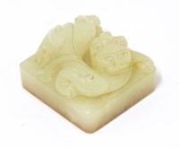 Lot 207 - A Chinese jade seal