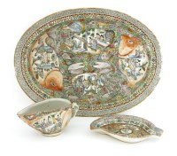 Lot 666 - A Chinese Canton enamelled meat dish