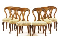 Lot 510 - A set of six 19th century Continental mahogany dining chairs