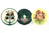 Lot 413 - Three modern Moorcroft dishes: flowers
