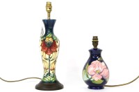 Lot 341 - Two Moorcroft lamp bases