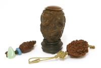 Lot 578 - A Chinese walnut carving
