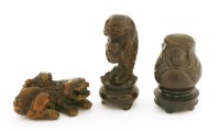 Lot 701 - A Japanese wooden netsuke