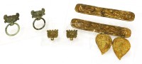 Lot 223 - A pair of Chinese silver gilt plaques