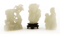 Lot 592 - A collection of Chinese white jades